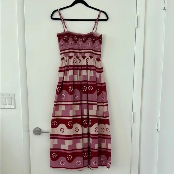 Madewell Red and Pink Maxi Dress L - Picture 3 of 4